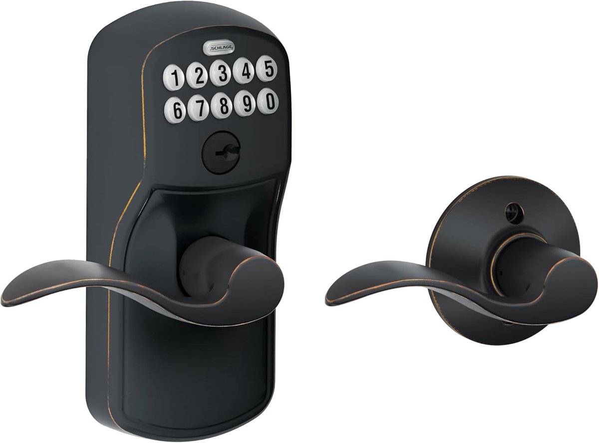 SnelShoppen - Digitale Deurknop met Toetsenbord en Auto-Lock, Sleutelloze Toegang, Verlichting, Eenvoudige Code Wijziging, Veiligheid, Binnen- en Buit