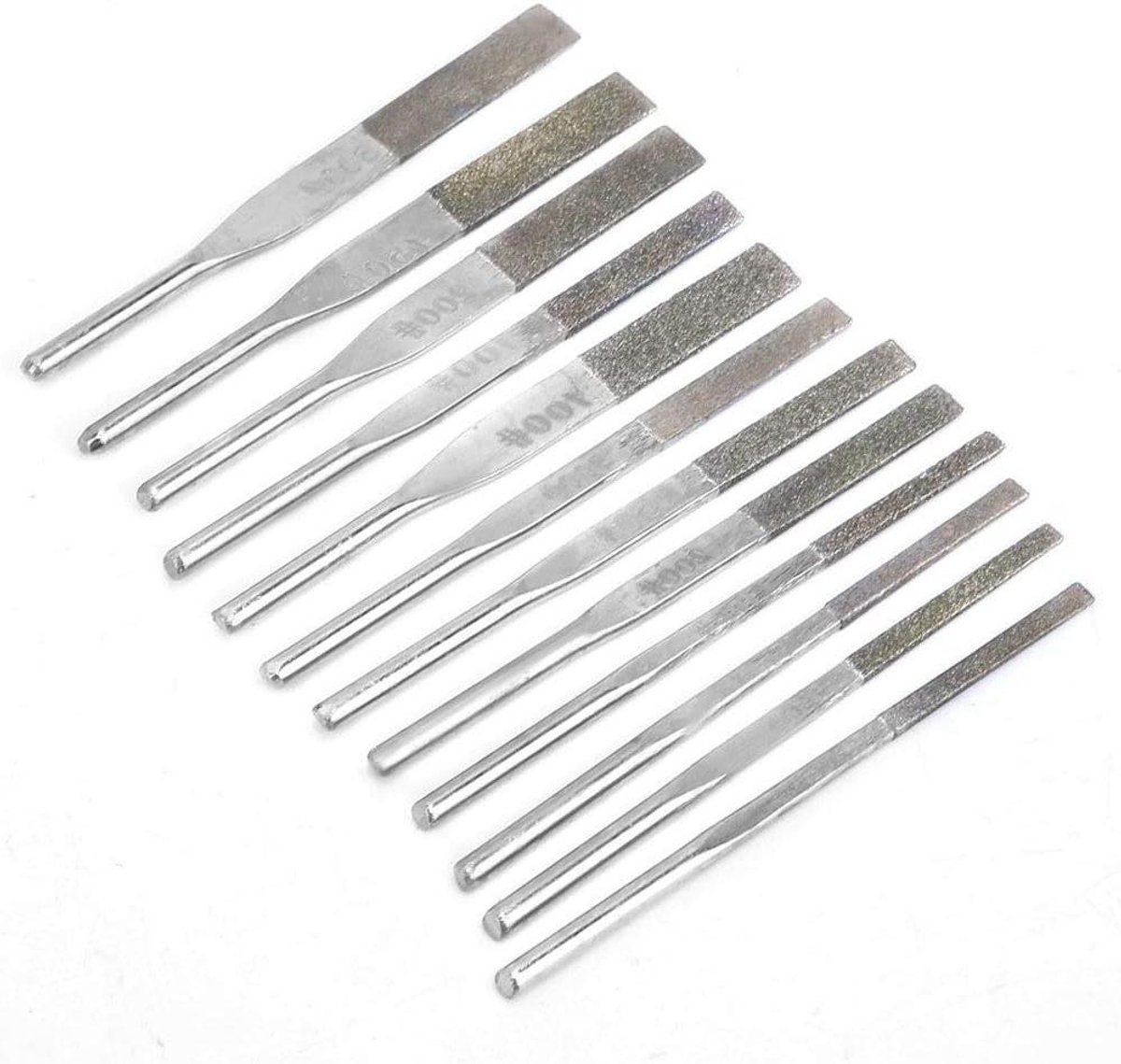 Diamant Vijl Set - Metaalvijlen Emery - Metaal Bewerken - 12 Delige Set - 6mm - Zilver