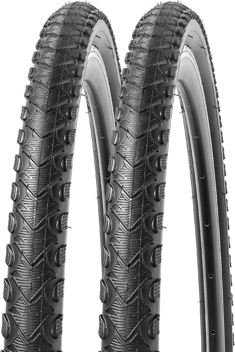 Fietsbanden Set - Banden voor Racefiets - Stadsverkeer - Glad Middenprofiel - 28 x 1.75 - Zwart