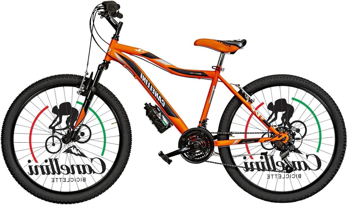 Kinderfiets MTB sfiets sfiets Buiten Spelen Voorvering 24 inch Oranje Zwart