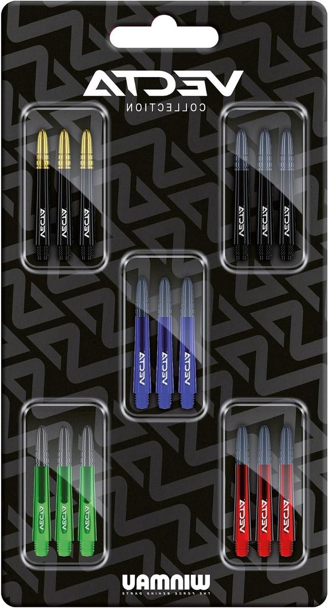 Dartshafts Multipack - Dart Accessoires - Dart Spel Verbeteren - Precisie Vervaardigd - 15 stuks - Meerkleurig