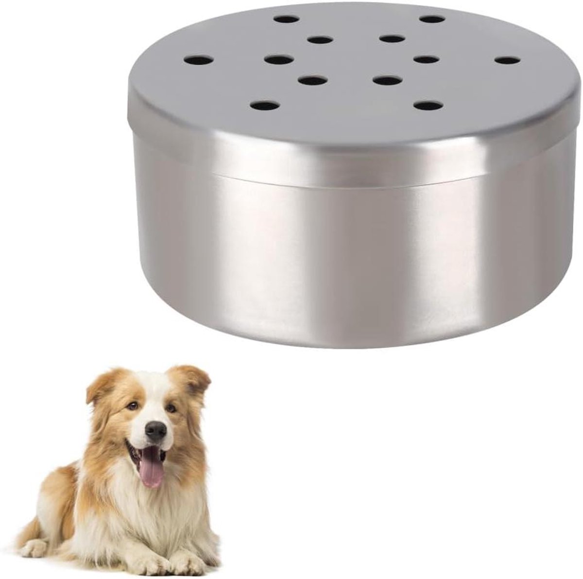 Geurtrainingsdoos voor Hond: RVS Snuffelblik met Ventilatie voor Neuswerk en Zoekspelletjes