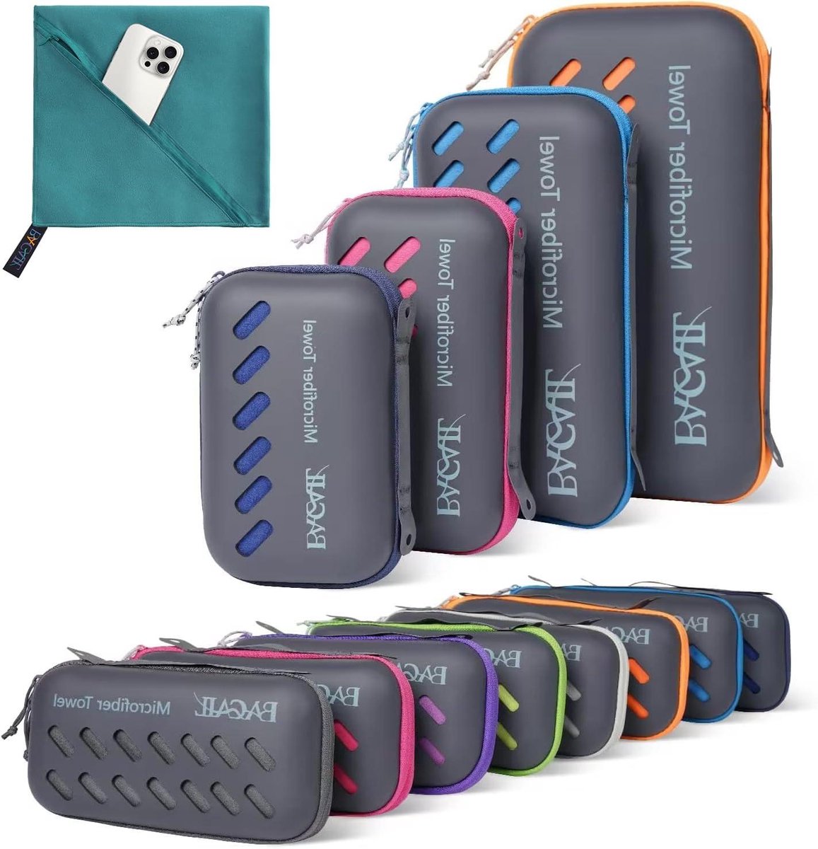 Microvezel Reishanddoek - Sneldrogende handdoek - Outdoor activiteiten - Super absorberend - 100 x 50 cm - Niet gespecificeerd