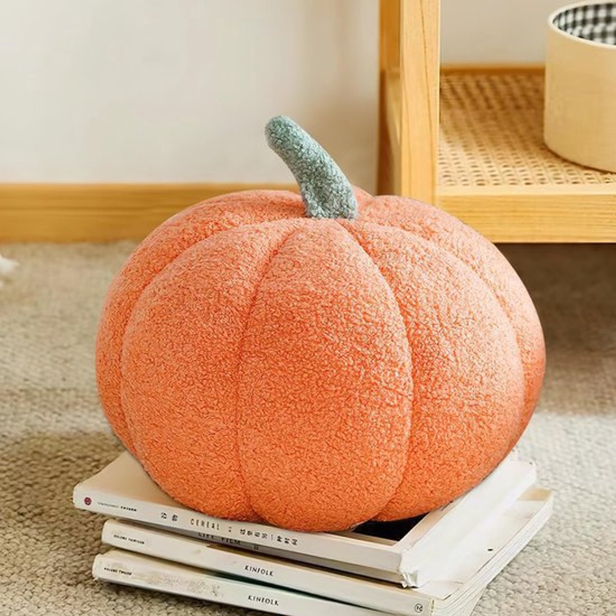 3D gevulde pompoen decoratie 25 cm