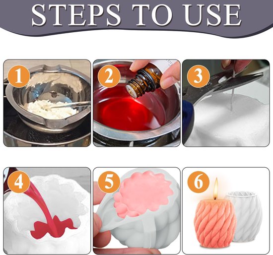 Set van 3 kaarsvormen voor gieten, 3 maten spiraalvormige ronde kaarsvorm, siliconen mal kaars, 3D epoxyhars mallen siliconen kaarsenhouder voor doe-het-zelf aromatherapie kaarsen maken — afbeelding 2