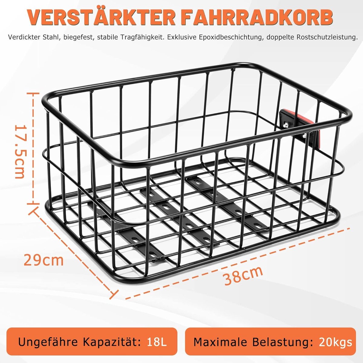 Fietsmand achter voor heren en dames, grote afneembare fietsmand, bagagedrager met uitneembare binnentas, achterfietsmand, schooltas voor e-bike, mountainbike, stadsfiets, cruiser