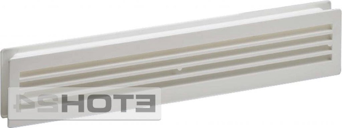 Ventilatierooster voor Deur 457x92mm Kunststof Wit