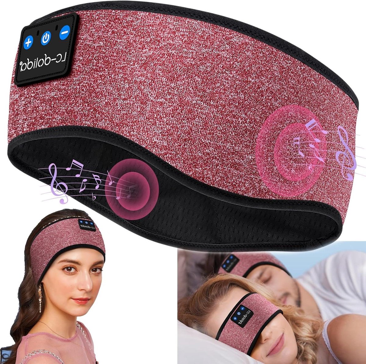 Slaaphoofdtelefoon - Bluetooth Hoofdband - Muziek Luisteren - Ultralaag Profiel - Wasbaar - Grijs