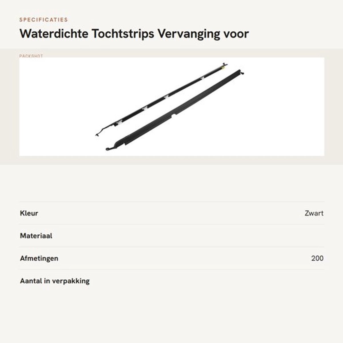 Waterdichte Tochtstrips - Vervanging voor Miata Mx-5 1990-2005
