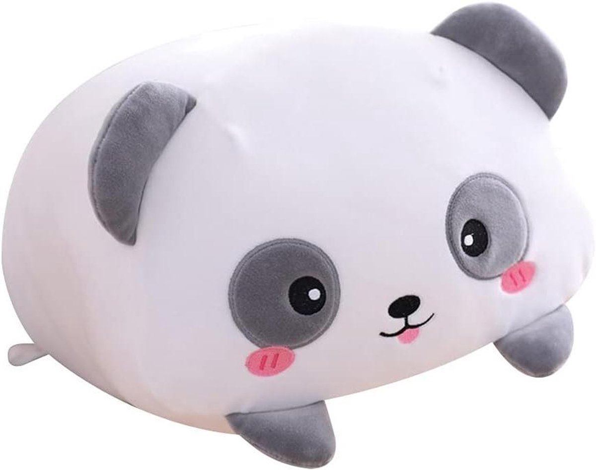 Pluche kussen - Knuffeldier pop - Decoratie en comfort - Zachte hoogwaardige stof - 20 cm - Grijs