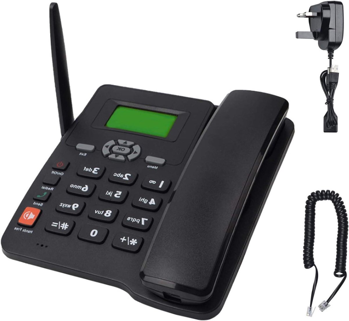 Vaste Telefoon - Draadloze Mobiel - Communicatie Thuis - Dual Sim Ondersteuning - Niet Gespecificeerd - Zwart