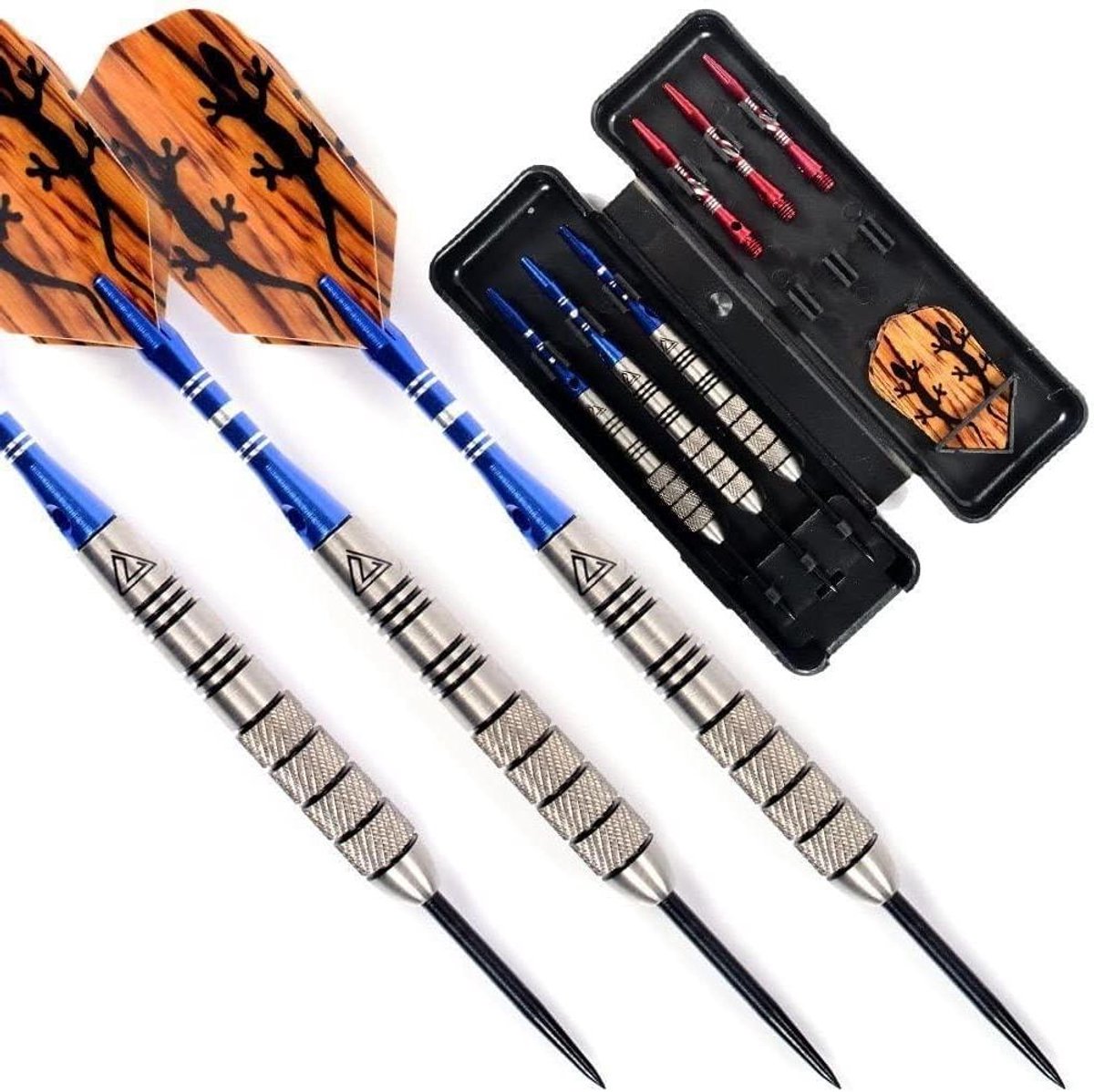 Stalen Darts Set - Wolfraam Darts - Competitie Darten - Precisie Grip Systeem - 22 Gram - Zilver