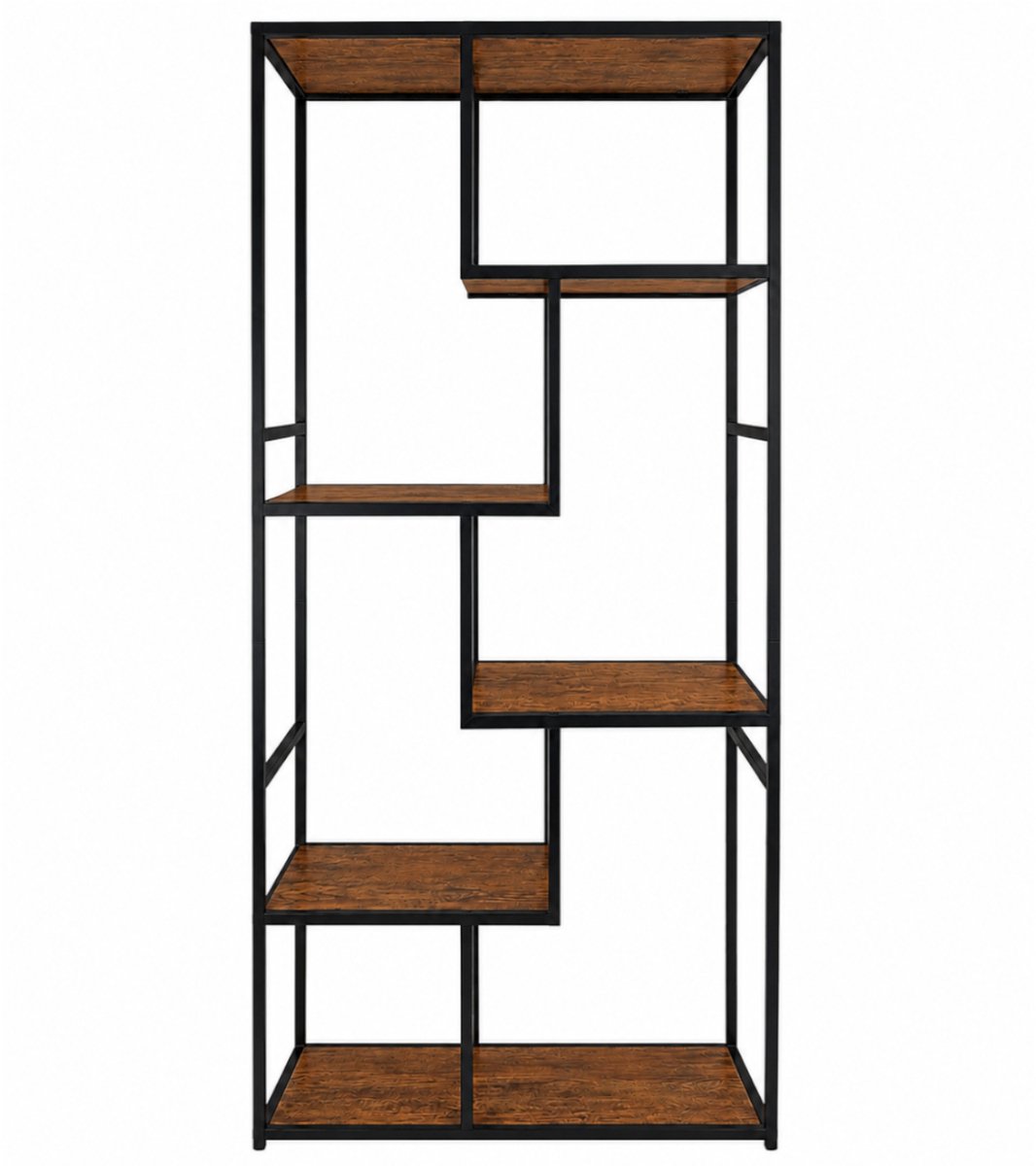 Begryf - Boekenkast - Rustiek bruin/zwart - Metaal - 75x30x155 cm