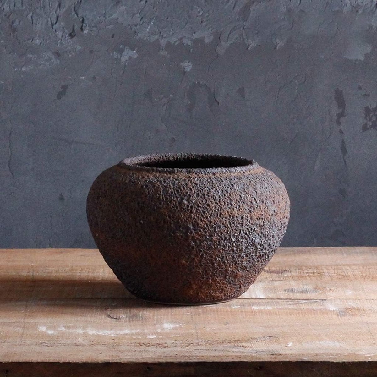 Vazen handgemaakt aardewerk steengoed Stem Bloemstuk Bloemstuk Zen Tea Room Bloempot Keramiek Kleiaardewerk Clay Pot Flower bloem vaas (Size : Small)