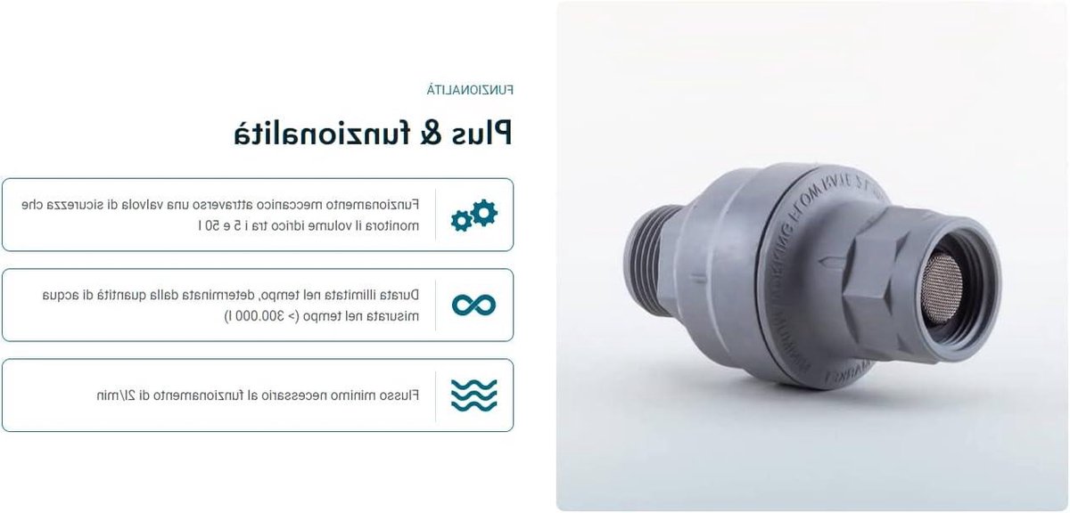 Waterblok Veiligheidsventiel - Waterbewaker - Apparaten Beschermen - Instelbaar Watervolume - 5 tot 50 Liter - Grijs