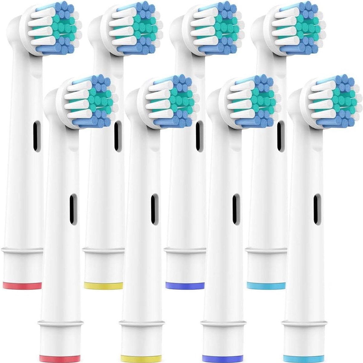Tandenborstelkoppen - Vervangende koppen - Mondhygiëne - Zachte borstelharen - 8 stuks - Wit