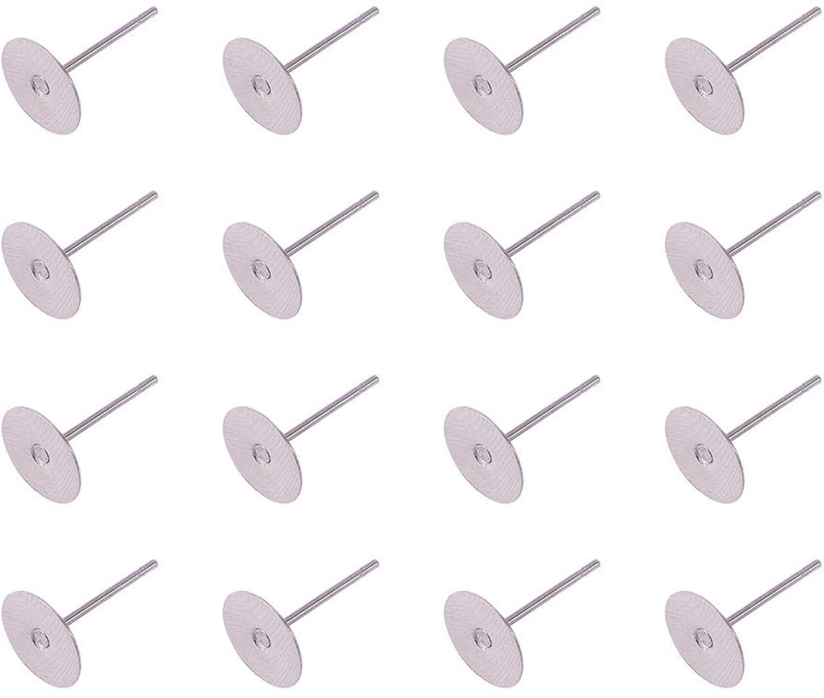 Elite 304 roestvrij stalen oorringen, bestanddeel 12 x 8 mm, leverbestanddeel, oorringen, hanger, 50 stuks/zakje