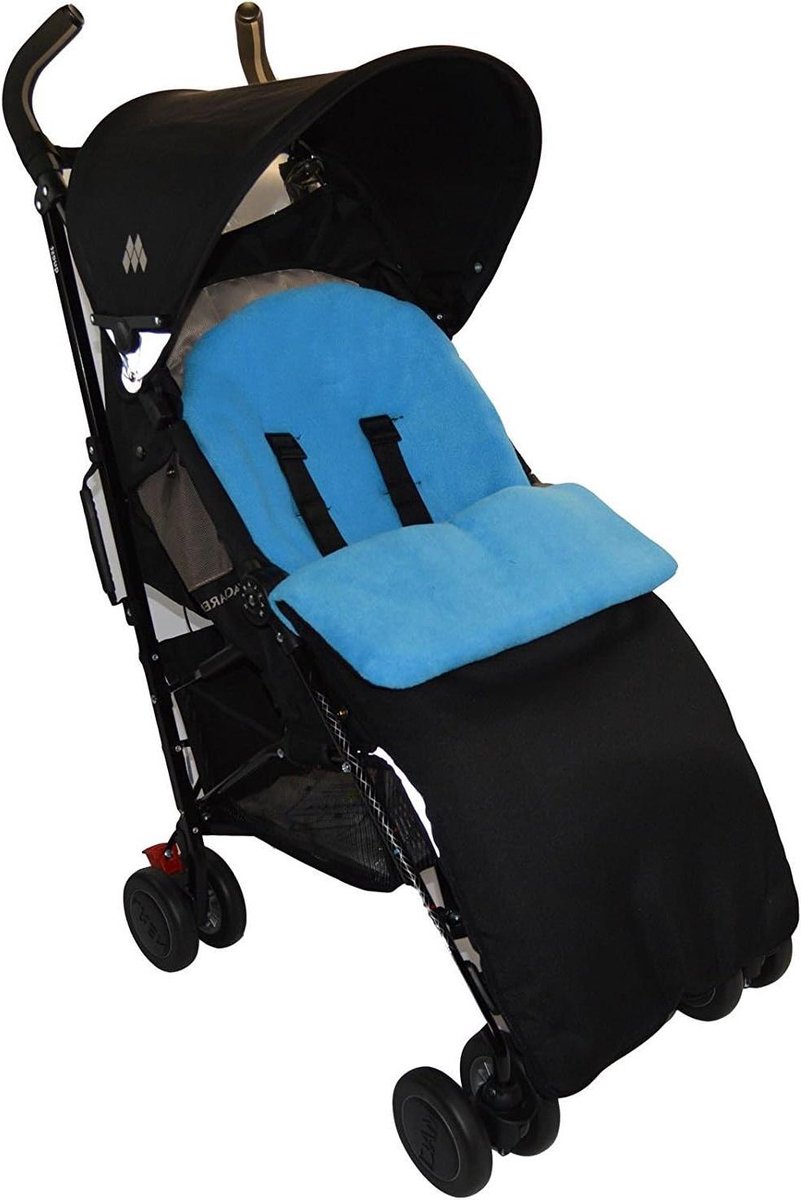 Voetenzak Kinderwagen - Baby deken - Buitenactiviteiten Baby - Uitritsbaar tot stoelvoering - 39 cm lengte - Turkoois