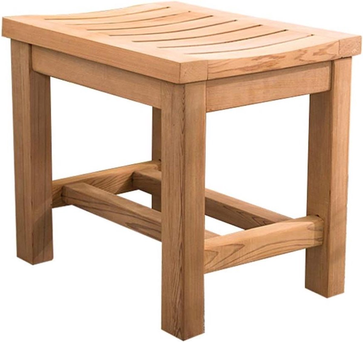 Douchekruk Hout - Badkamer Zitje - Veilig Douchen - Sterke Stabiliteit - 37x31x40cm - Natuurlijk Hout