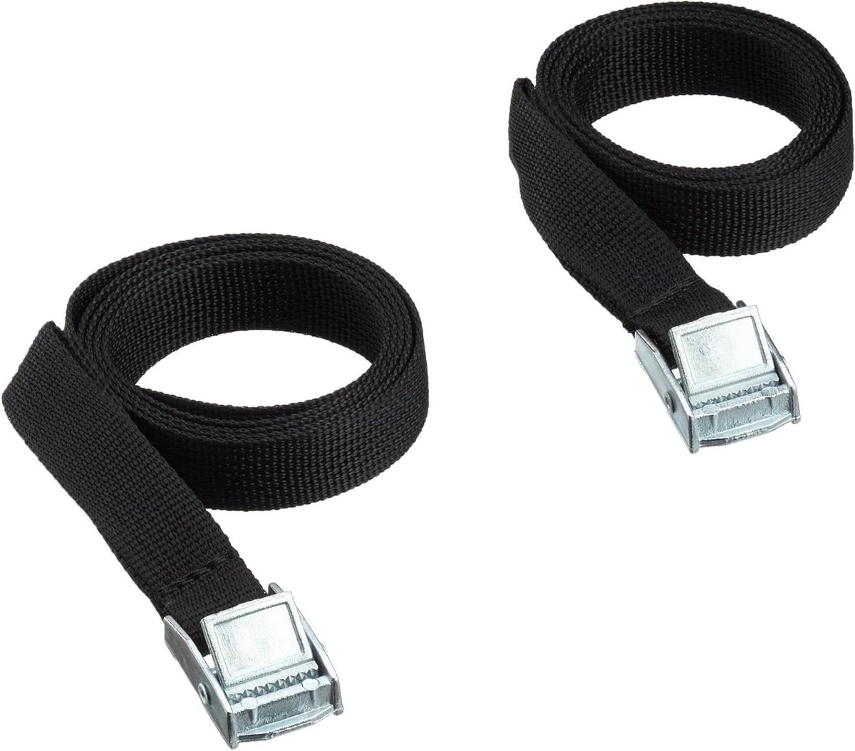 Spanband - Bevestigingsriem - Bagage Vastzetten - Metalen Gesp - 1 Meter - Zwart