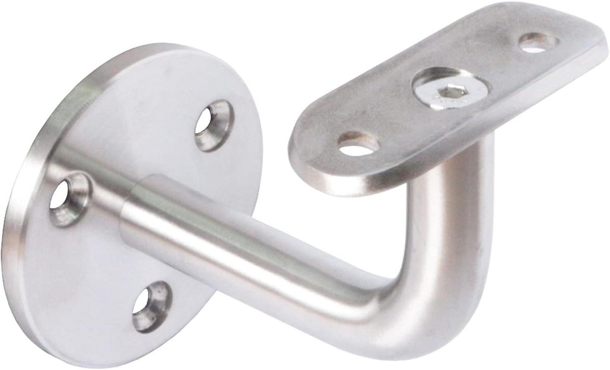 Leuninghouder - Leuningdrager Wandhouder - Balustrade Bevestiging - Roestvrij Staal V2A - 337 mm 3 Gaten - Zilverkleurig