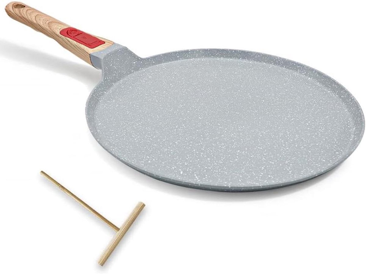 Keramische Crêpe Pan - Pannenkoekenpan - Ontbijt Maken - Anti-aanbaklaag - 30 cm - Blauw