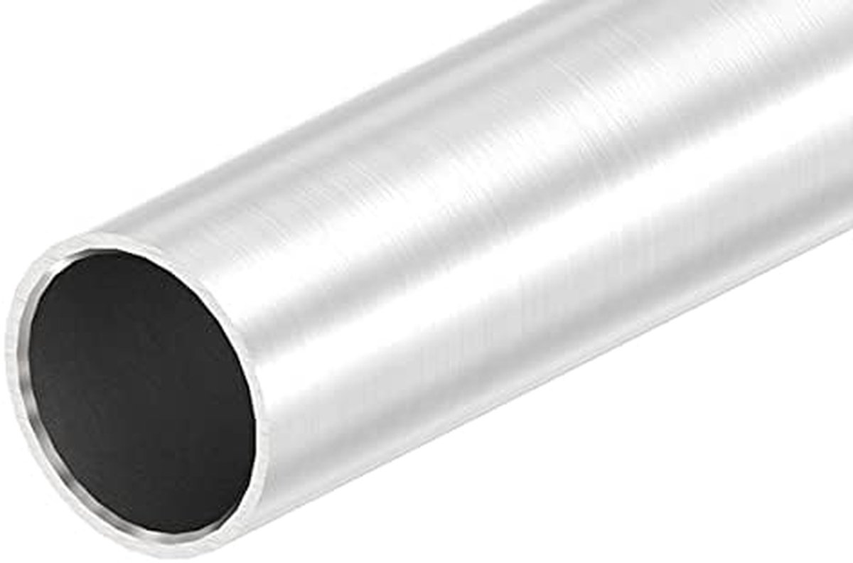 Roestvrijstalen buis - Metalen buis - Constructie projecten - V2A geslepen - 424 x 30 mm - Zilver