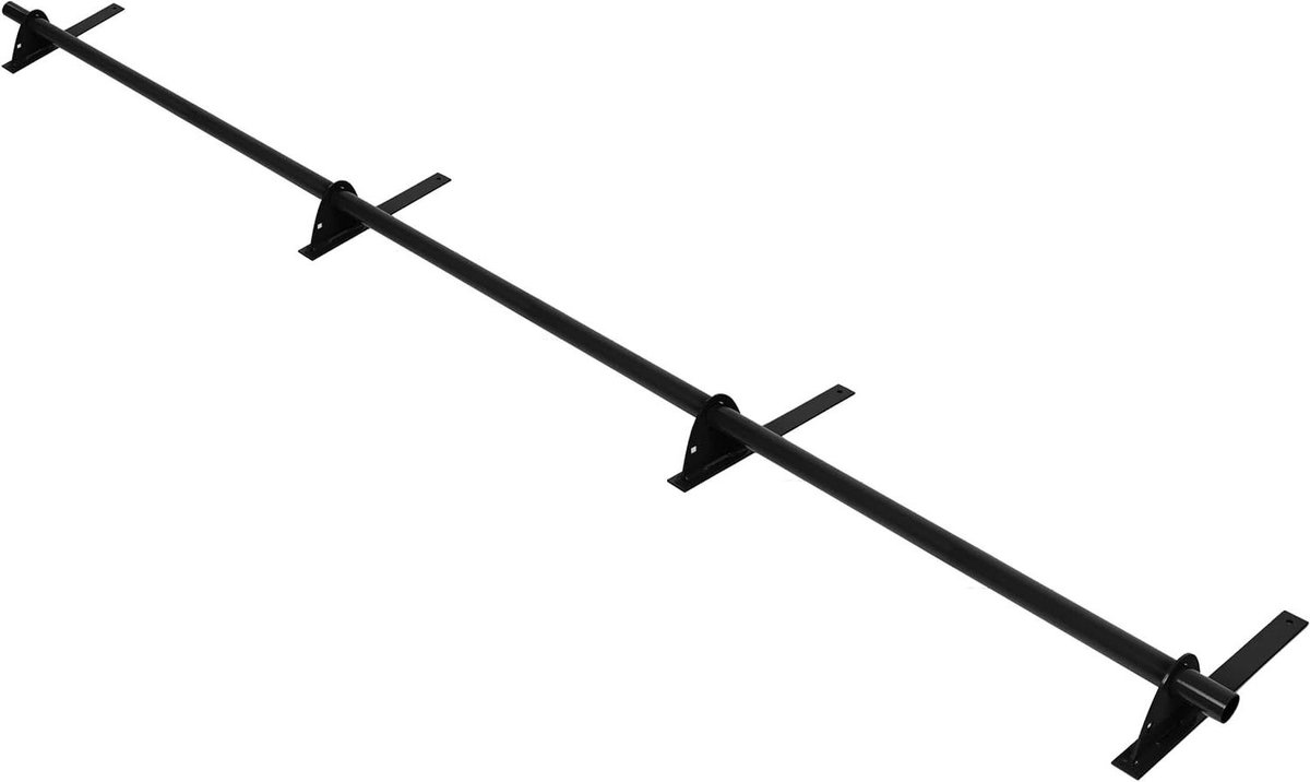 Sneeuwvanger Set - Dakgoot Beschermer - Dakgoot Beschermen - 15 Meter Lengte - 1 Buizen / 4 Beugels - Zwart