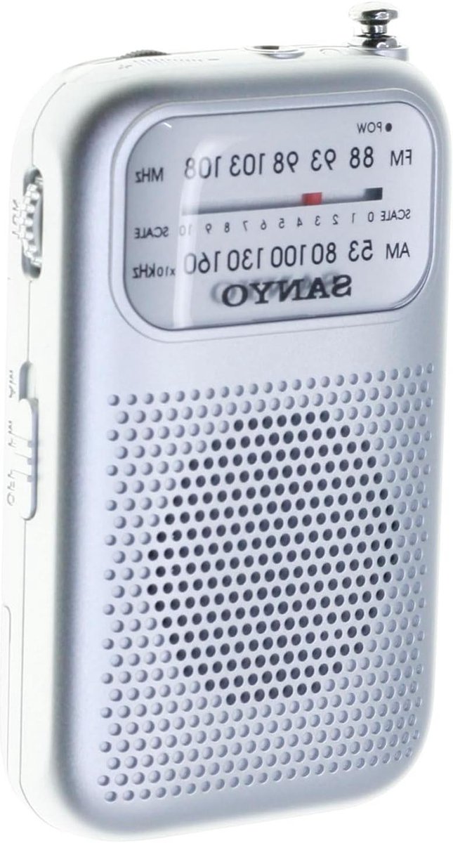 AM/FM Radio Ontvanger - Draagbare Radio - Luisteren Muziek - Nauwkeurige Afstemming - 9 x 5.7 x 2 cm - Zilver