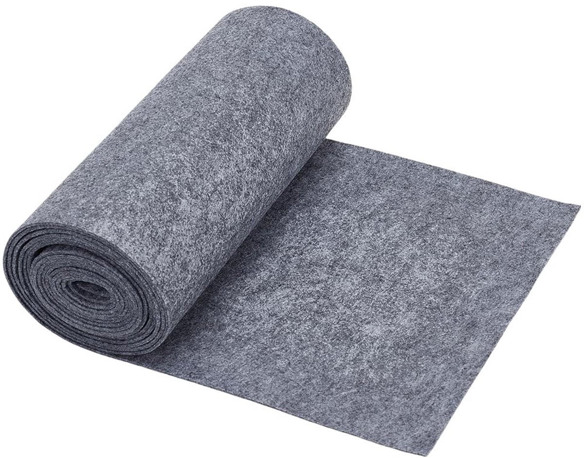 Viltstofrol, grijze polyester vilten stof, premium viltrol, vilt voor vilten tafelmatten, doe-het-zelf handwerk, naaien en patchwork, 2 mm dik
