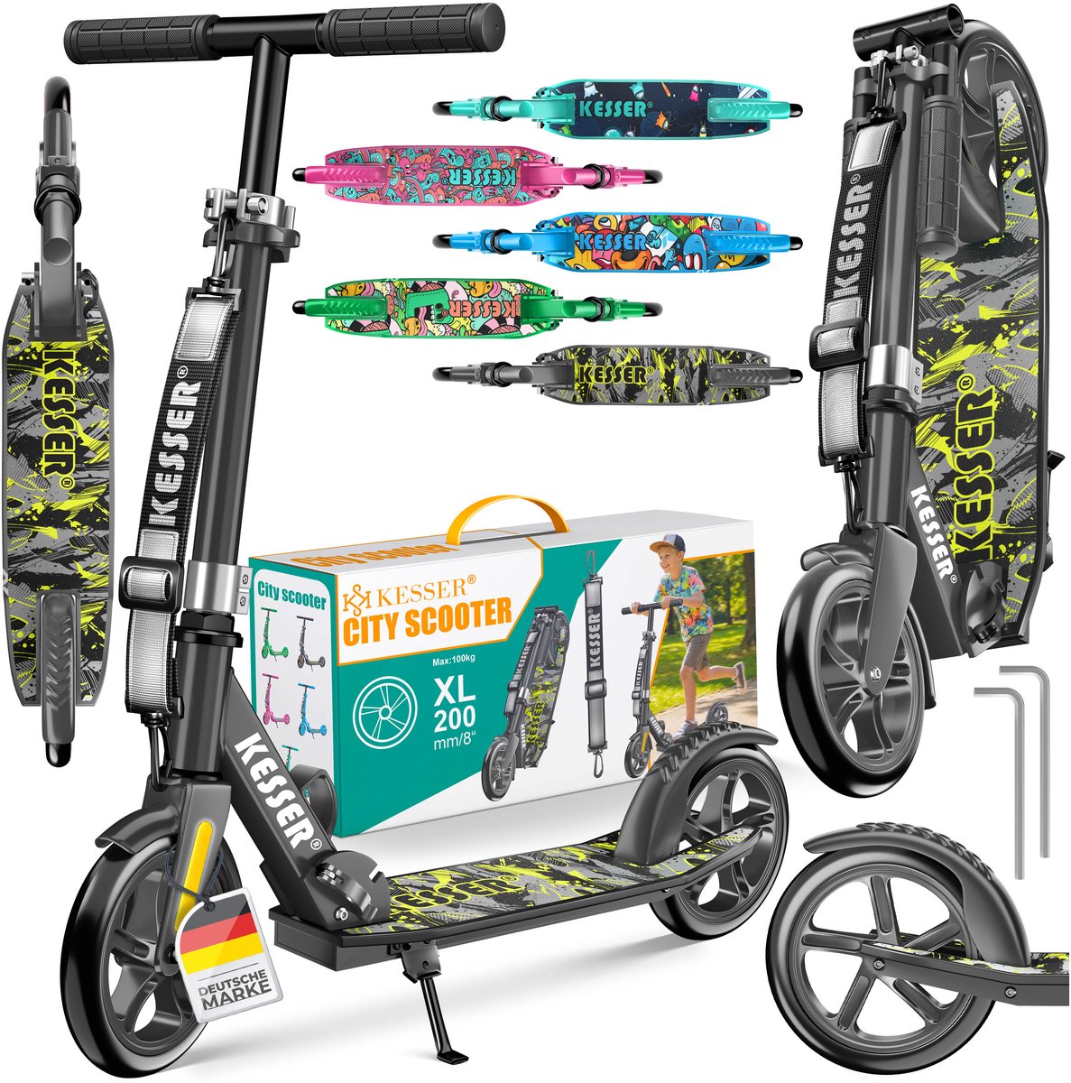 KESSER® Stuntstep - Kinderstep - Step voor Kinderen en Volwassenen tot 100kg en 185cm lang