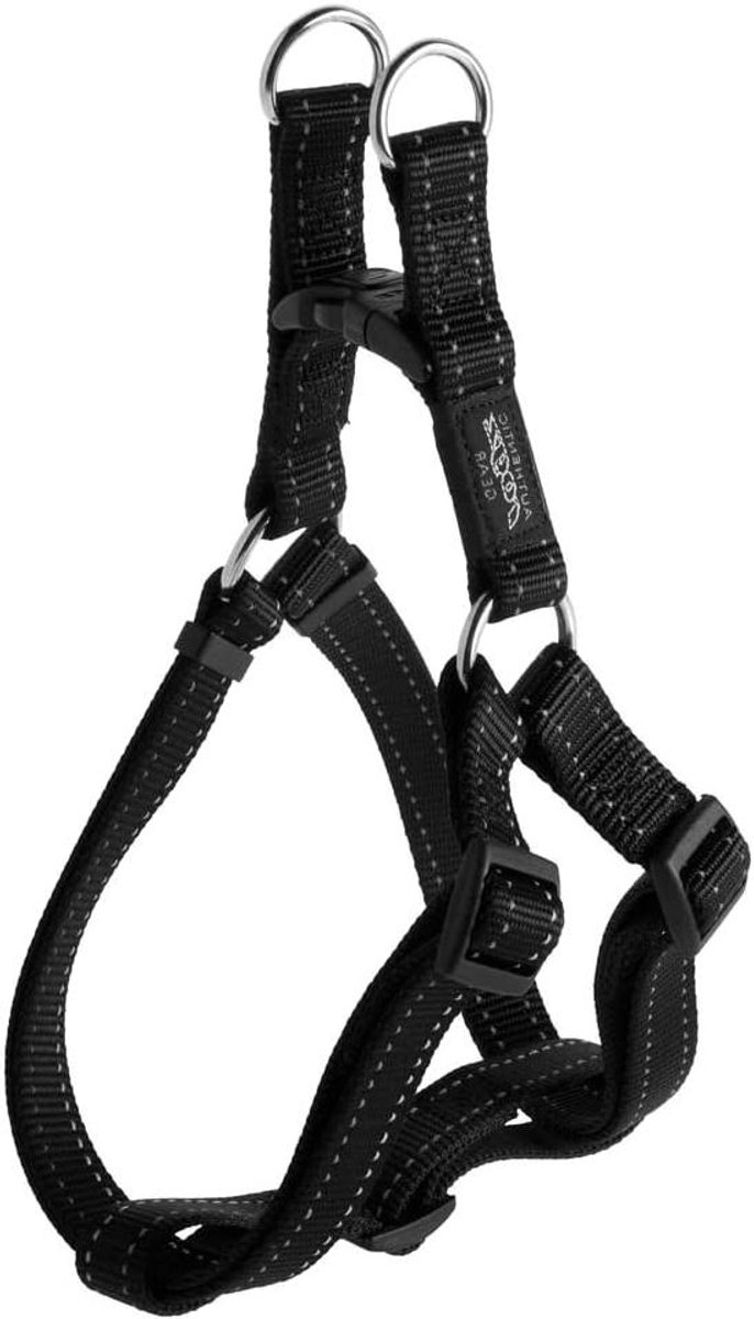 Hondenharnas - Honden tuigje - Veilige wandelingen - Reflecterende strips - 45-75 cm - Zwart