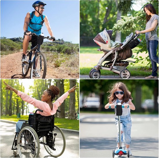 Universele Fiets Bidonhouder voor Stuur en Frame - Ook voor Scooter en Rolstoel — afbeelding 5