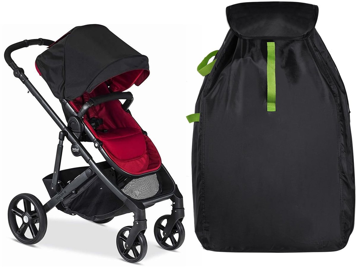 Transporttas Kinderzitje, Kinderwagen Transporttas Vliegtuig, Reis Kinderwagen Tas voor Vliegtuig, Universele Transporttas Geschikt voor Luchthavens, Treinstations, Reizen, 86 * 45cm