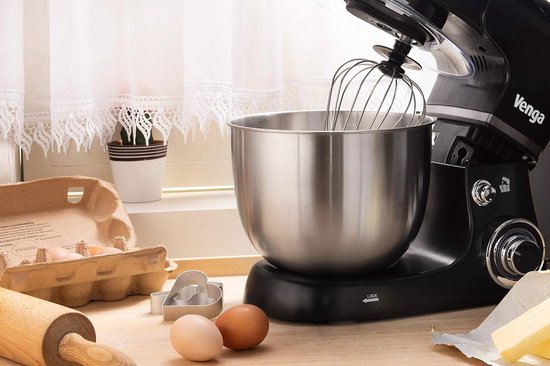 Standmixer 5 Liter Roestvrij Staal 1000W met 4 Accessoires en Receptenboek - Zwart van Merkloos — afbeelding 2