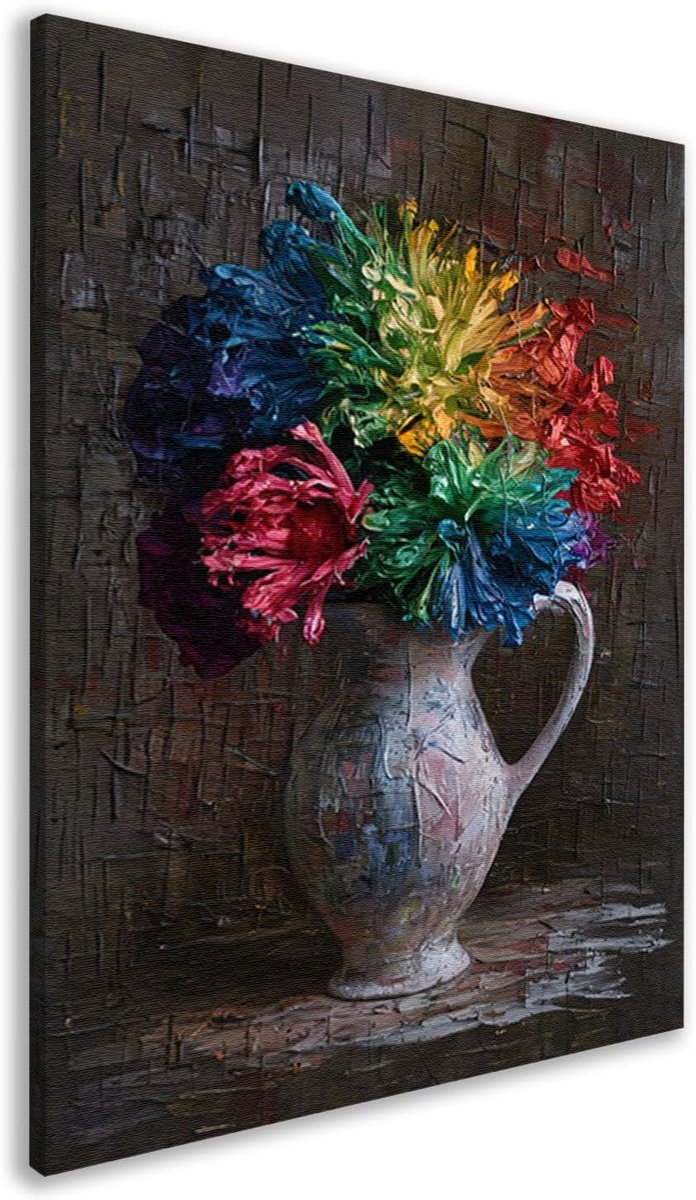 schilderij - Natuur schilderijen - Canvas schilderij Vaas - Klassieke schilderijen - Canvas schilderijen - Schilderijen & posters canvas 100x150 cm