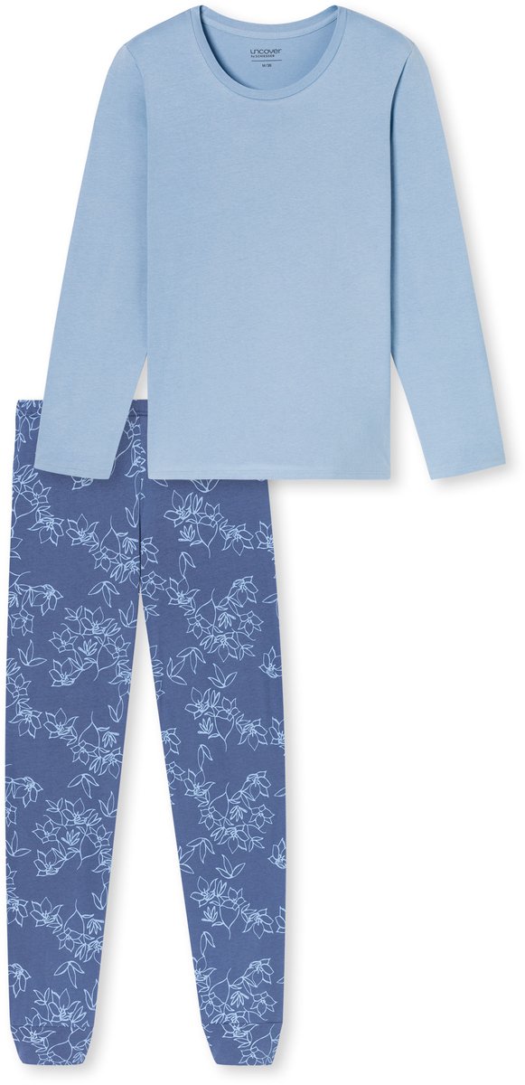Schiesser Pyjama lang - Dames - Pyjamas lichtblauw