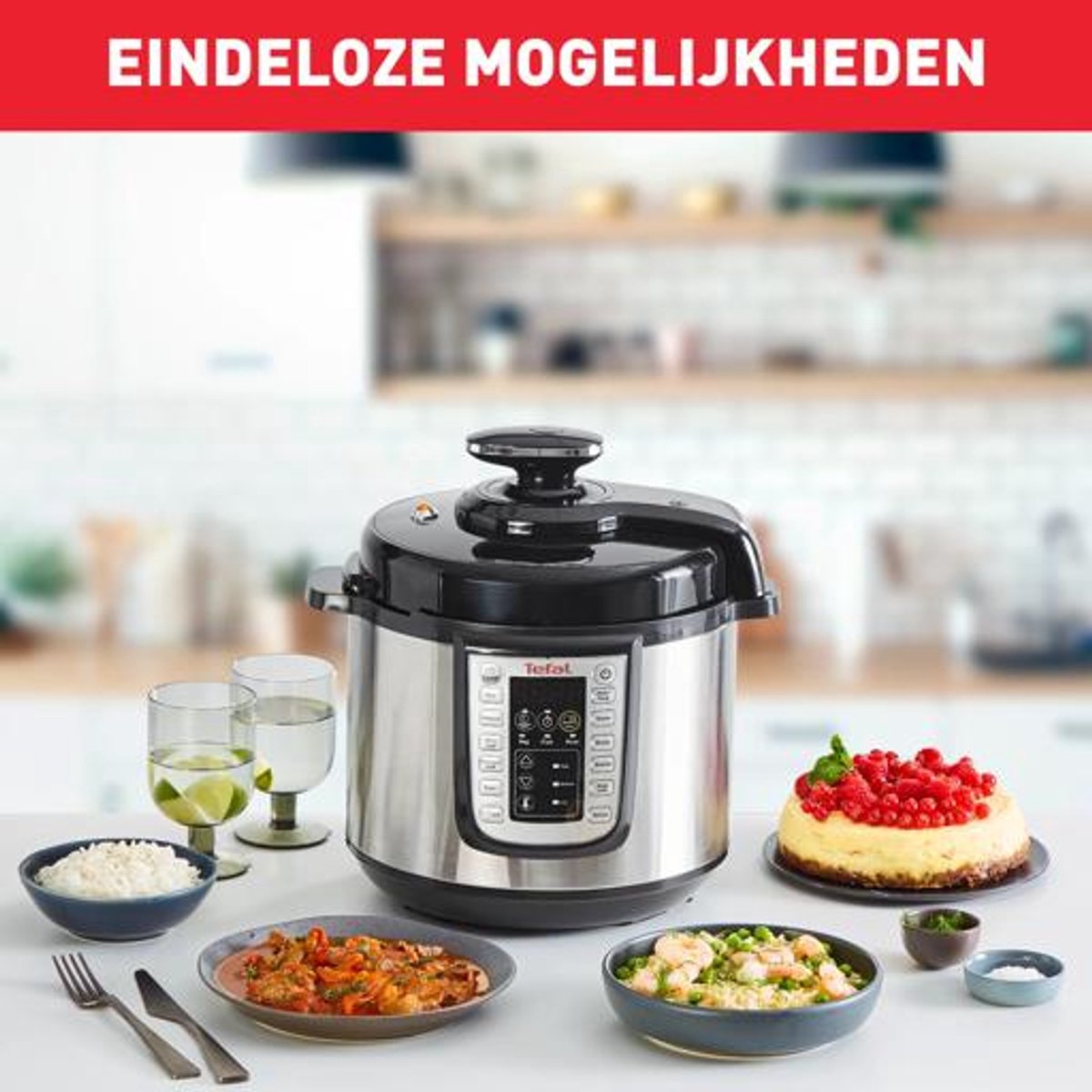 Tefal All-in-One CY505E - Multicooker - Slowcooker - Snelkookpan - 6L - Digital Timer – foto 3