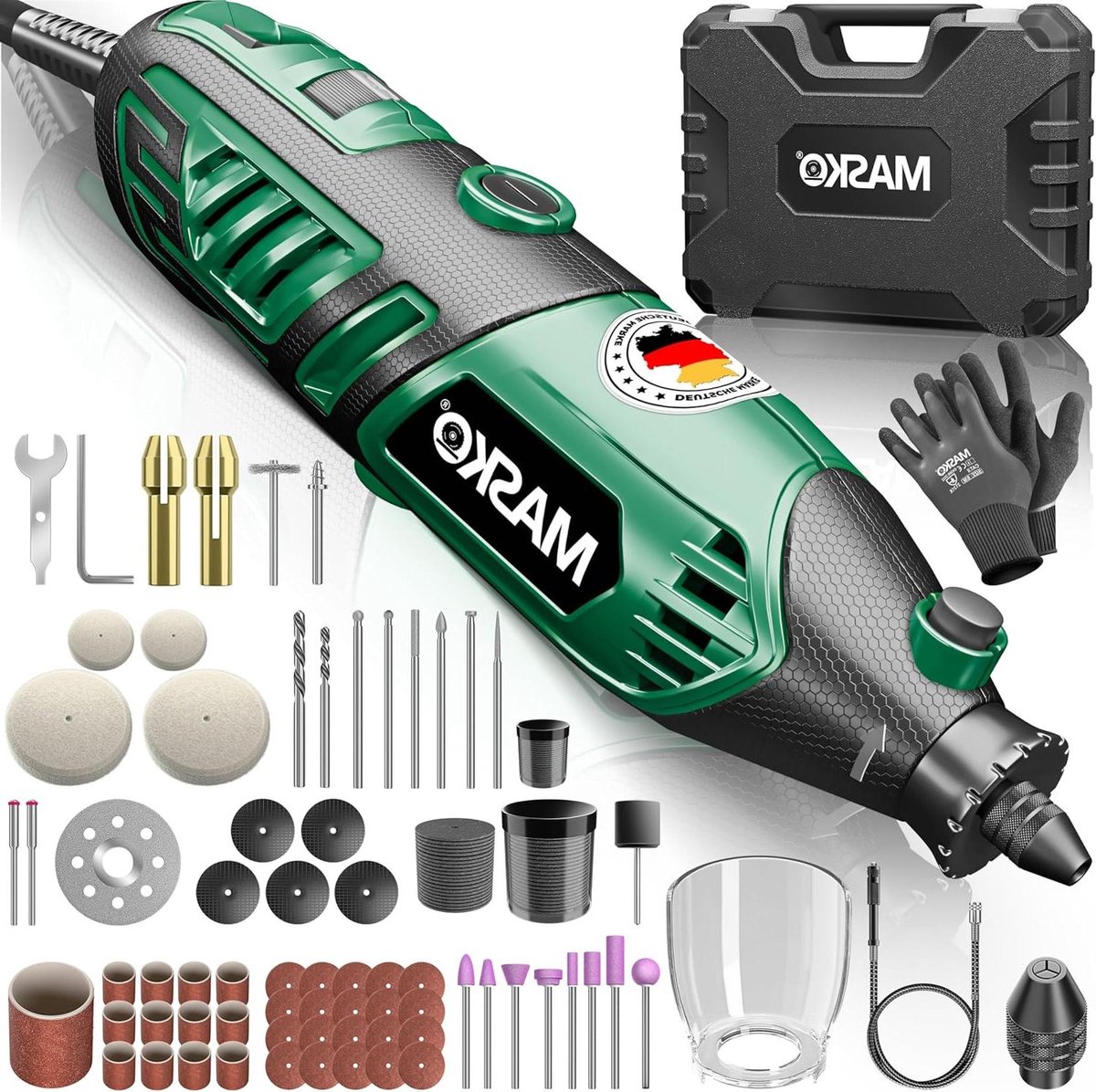 Multifunctioneel Gereedschap - Dremel Tool Roterende Tool - Klusjes en Hobby - 141-delige Accessoireset - 200 W - Zwart/Groen