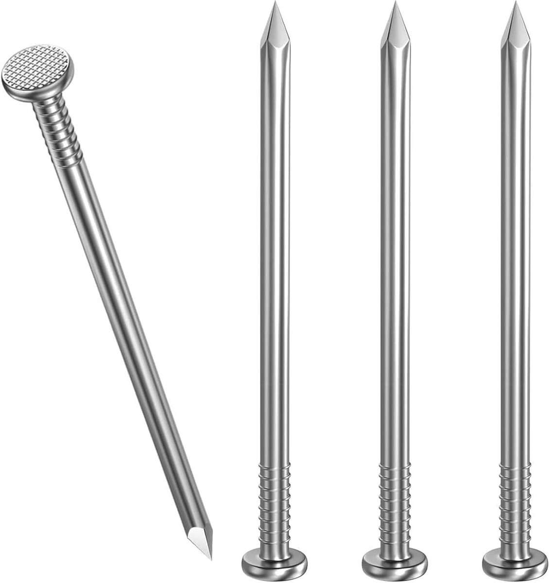 Stalen Spijkers - Dakspijkers Betonnagels - Huisdecoratie Bevestigen - Roestvrij Staal A2 V2A - 30 mm 100 stuks - Zilverkleurig