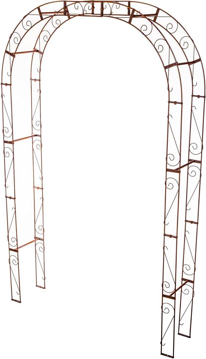 Rozenboog Tuin - Klimboog Pergola - Planten Steunen - Solide Patina Afwerking - 235 cm Hoog - Antiek