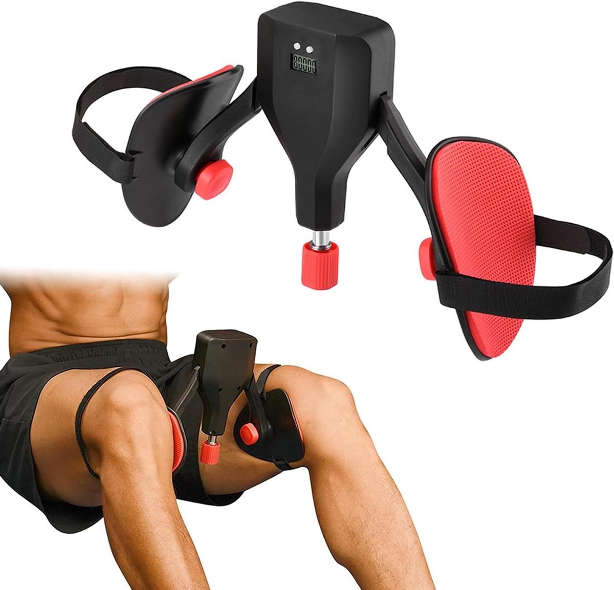 Dijmeester Oefenapparaat - Kegel Trainer Bekkenbodemtrainer - Thuistraining Lichaamsvorming - Verstelbare Weerstand Teller - 35 kg - Zwart