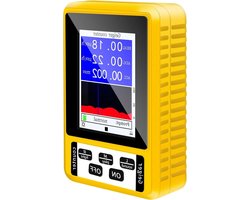 Compteur EMF - Détecteur de Rayonnement Multitesteur - Test Environnement - Double Détection - 10 x 6 x 2 cm - Jaune
