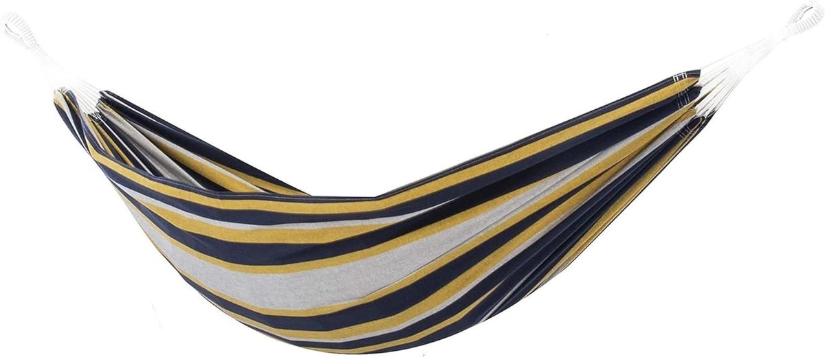 Katoenen Dubbele Hangmat - Braziliaanse Hangmat - Ontspannen in de tuin - Dicht geweven stof - 365 cm lengte