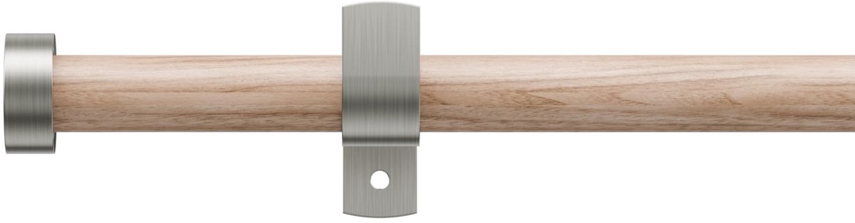 Uitschuifbare gordijnroede 76-350 cm, nieuwe verbeterde Dia 19 mm houtnerf gordijnroede met eindkap eindstukken voor ooggordijnen, decoratieve raamstokken voor slaapkamer, woonkamer