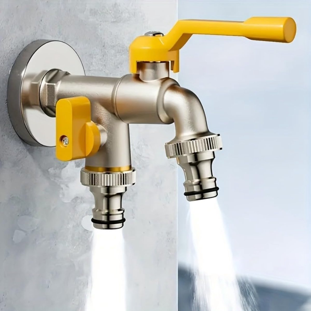 1 tuinkraan, 1/2 inch, dubbele uitlaat, enkele montage, voor gazonirrigatie, sprinklers, b