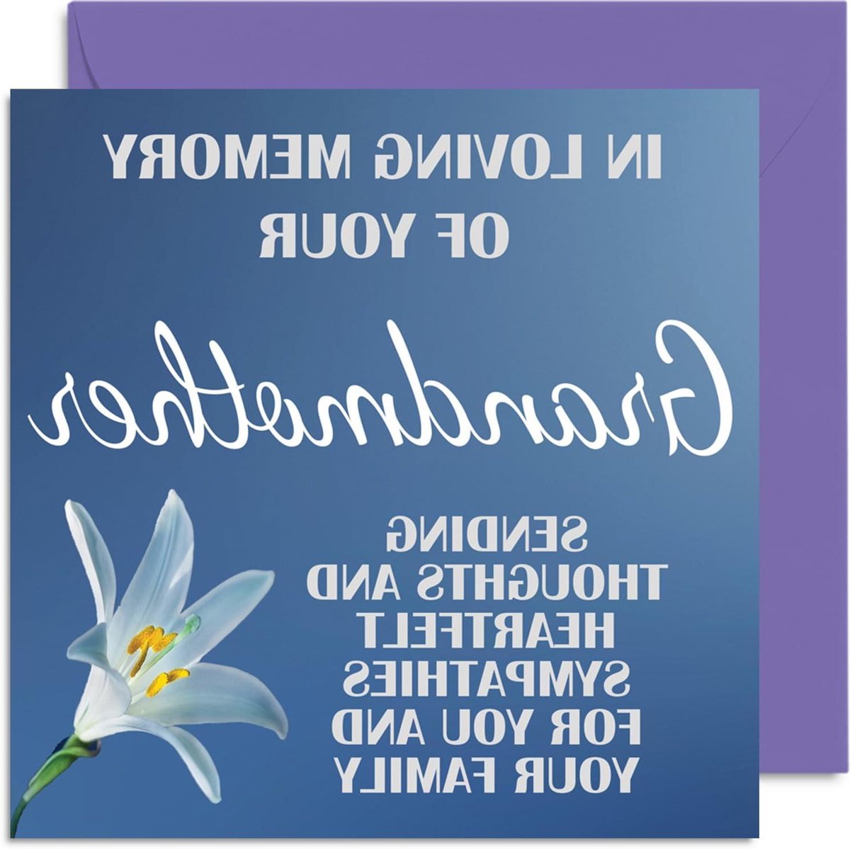 Sympathiekaarten - Rouwkaarten Condoleances - Troost Bieden - Gedrukt op 360 micron bord - 145 mm x 145 mm - Bloemen