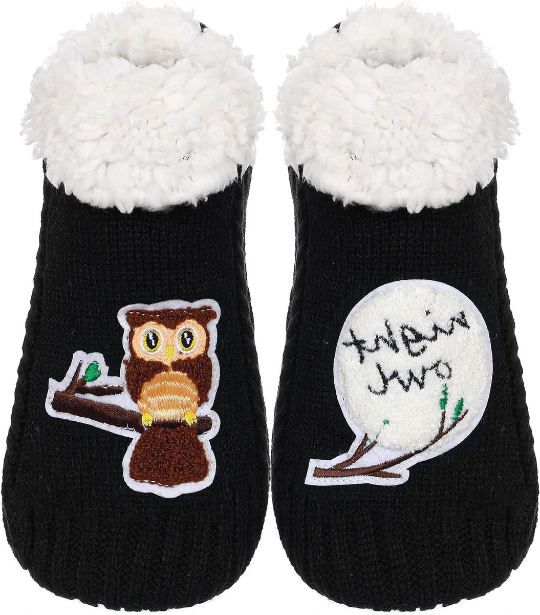 Pantoffelsokken Dames - Huis Sokken - Warm Blijven - Antislip Bodem - One Size - Multicolor