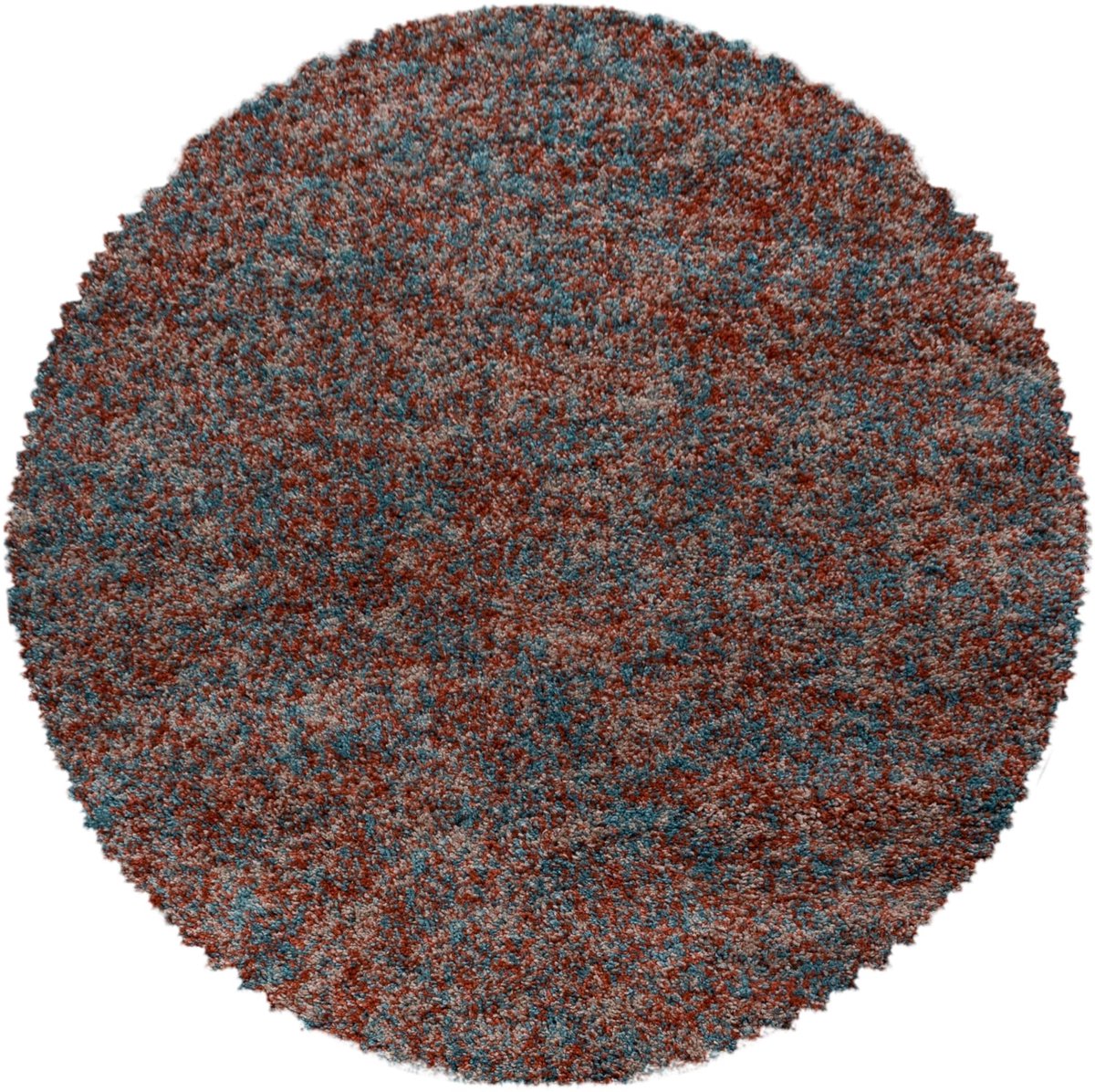 Vloerkleed voor de woonkamer, modern, aardekleur, 200 cm, rond, slaapkamer, hoogpolig tapijt, effen, zacht en wollig tapijt met eenvoudig en gevlekt patroon