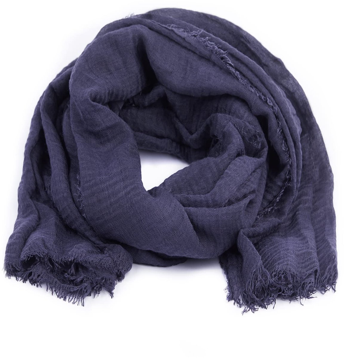 - sjaal - gekreukt - pashmina - halsdoek - sjaal - nek - 30 kleuren, Navy Blauw